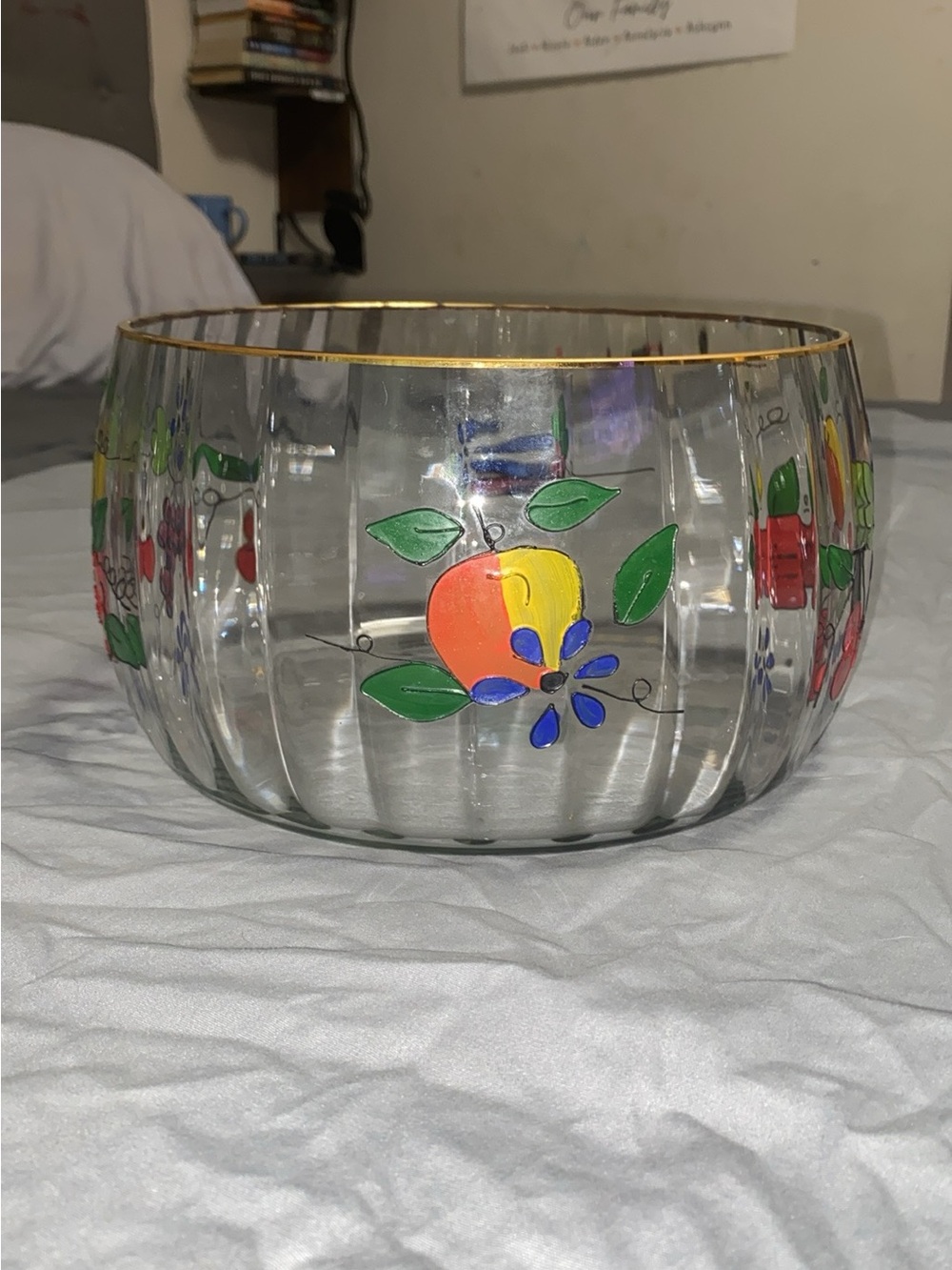 Fifth Avenue Crystal 9" Venetian Fruit Glass Bowl